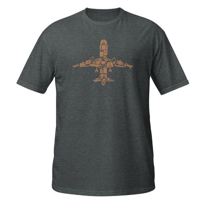 Camiseta gráfica con elementos de aviación