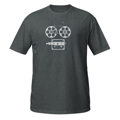 Camiseta gráfica de fusión de ciclismo y cine
