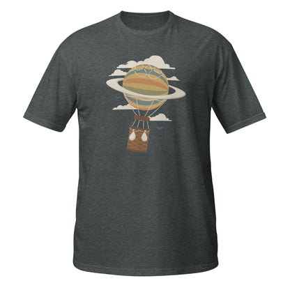 Camiseta gráfica de aventura en globo de Saturno