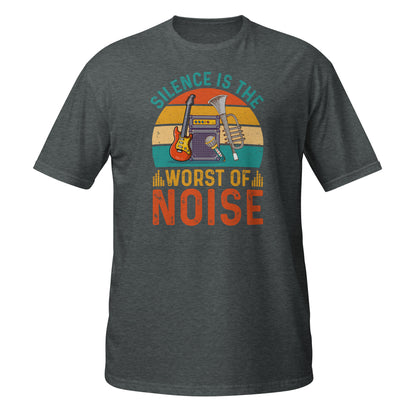 El silencio es el peor ruido - Camiseta de guitarra y trompeta