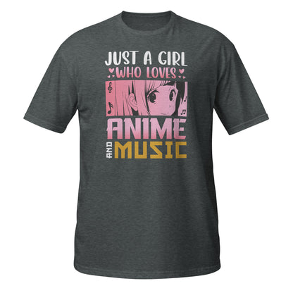 Camiseta "Solo una chica que ama el anime y la música"