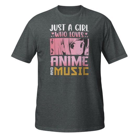 Just A Girl Who Loves Anime and Music Shirt