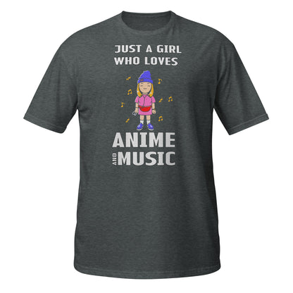 Camiseta "Solo una chica que ama el anime y la música"