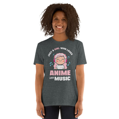 Camiseta "Solo una chica que ama el anime y la música"