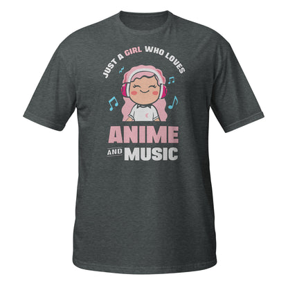 Camiseta "Solo una chica que ama el anime y la música"