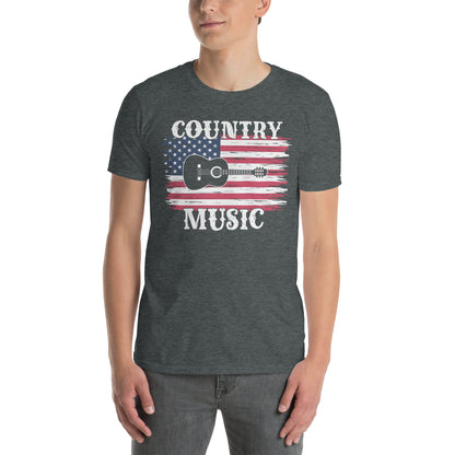 Camiseta con la bandera estadounidense y el orgullo de la música country
