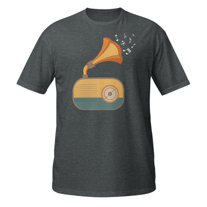 Camiseta de gramófono con vibraciones vintage