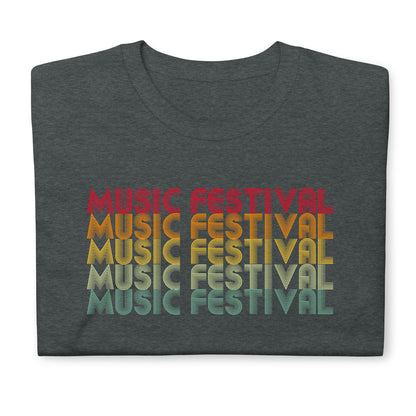 Camiseta con ambiente de festival de música