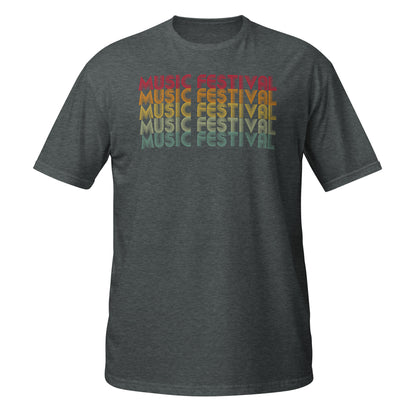 Camiseta con ambiente de festival de música