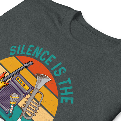 El silencio es el peor ruido - Camiseta de guitarra y trompeta