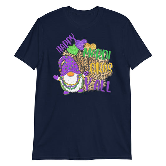 Camiseta de gnomo "Feliz Mardi Gras a todos"