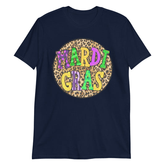 Camisa con estampado de leopardo del Mardi Gras