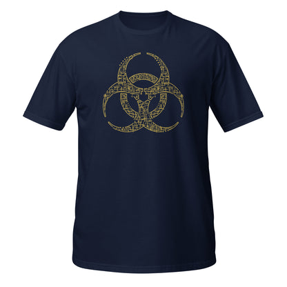 Camiseta gráfica de riesgo biológico tecnológico