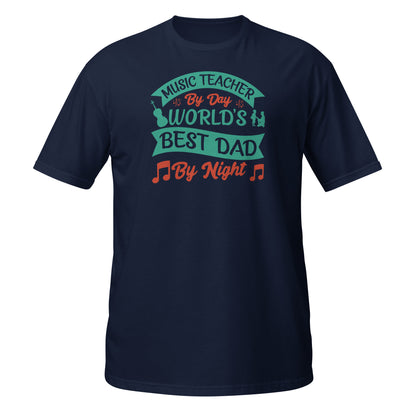 Camiseta para profesor de música de día, la mejor para el día y la noche