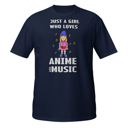 Camiseta "Solo una chica que ama el anime y la música"