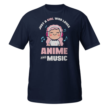 Camiseta "Solo una chica que ama el anime y la música"
