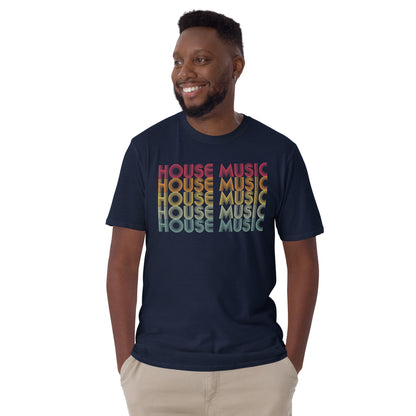 Camiseta de música house retro