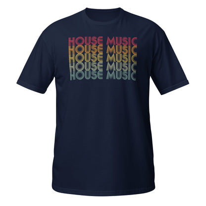 Camiseta de música house retro