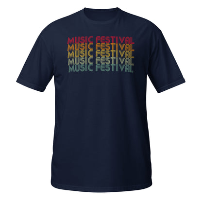 Camiseta con ambiente de festival de música