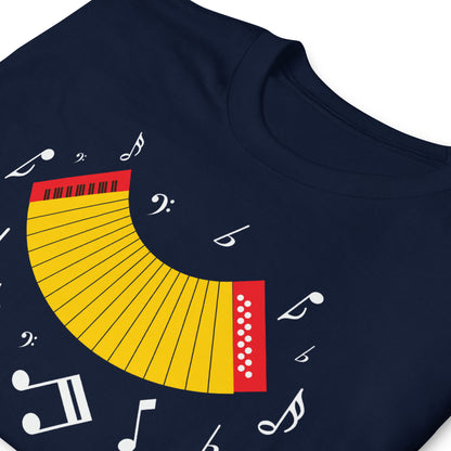 Camiseta con melodía de acordeón