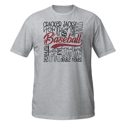 Camiseta gráfica tipográfica de béisbol