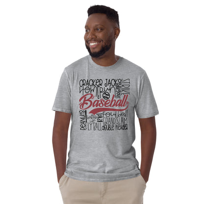Camiseta gráfica tipográfica de béisbol