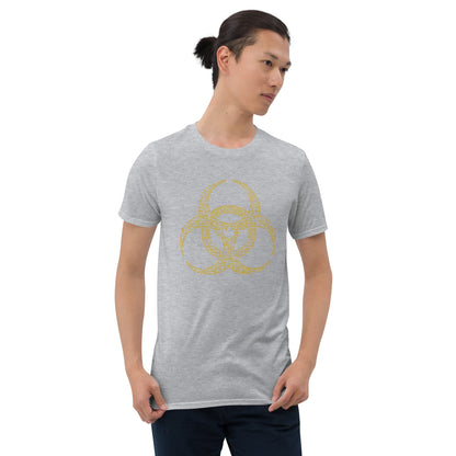 Camiseta gráfica de riesgo biológico tecnológico