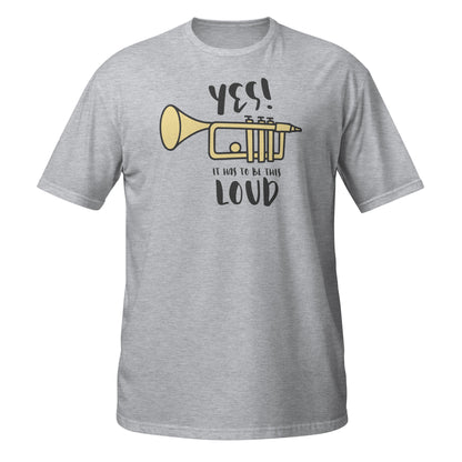 ¡Sí! Tiene que ser esta camiseta de trompeta ruidosa