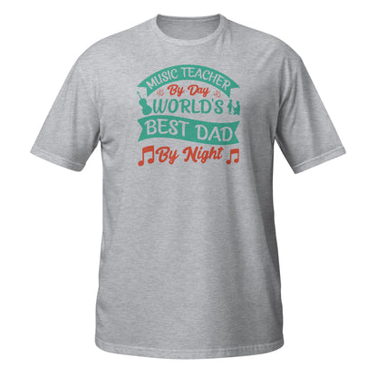 Camiseta para profesor de música de día, la mejor para el día y la noche
