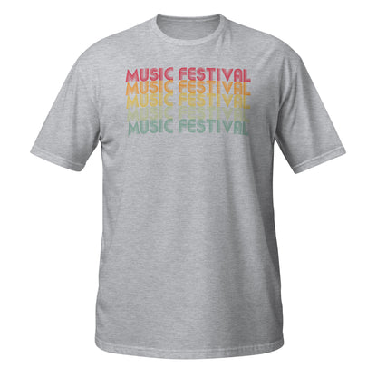 Camiseta con ambiente de festival de música