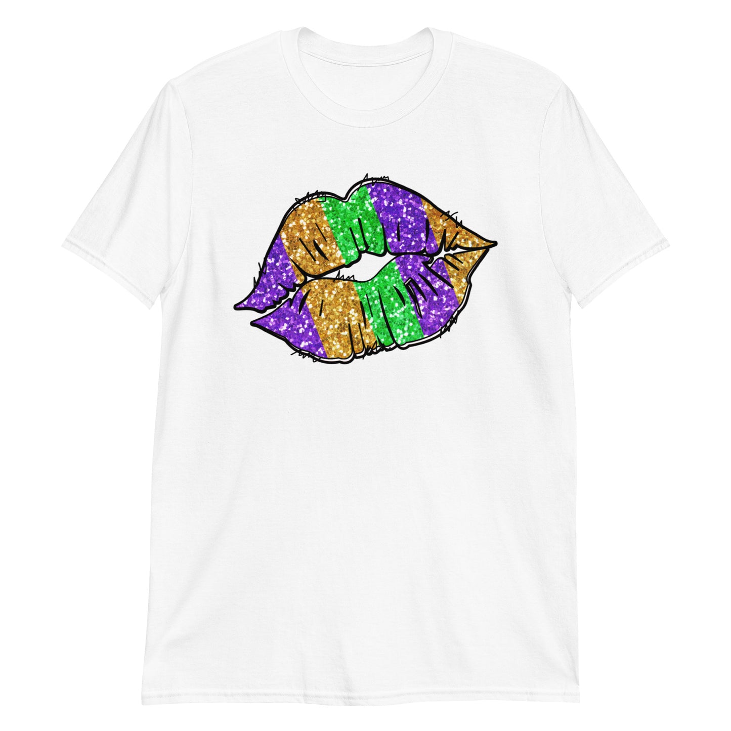 Mardi Gras Glitter Lips Tee