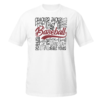 Camiseta gráfica tipográfica de béisbol