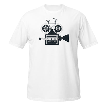 Camiseta gráfica de fusión de ciclismo y cine