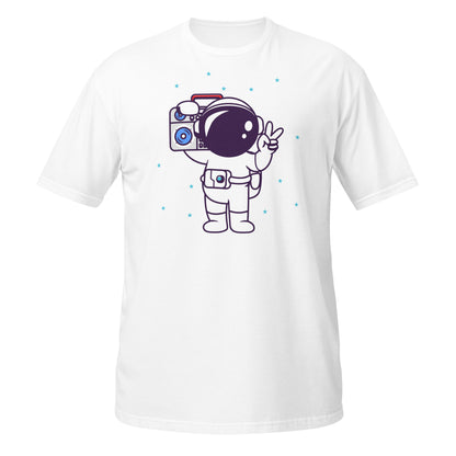 Camiseta gráfica musical de astronauta Space Grooves