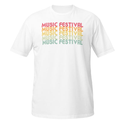 Camiseta con ambiente de festival de música