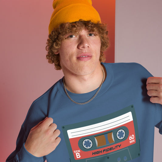 Sudadera con cinta de casete retro