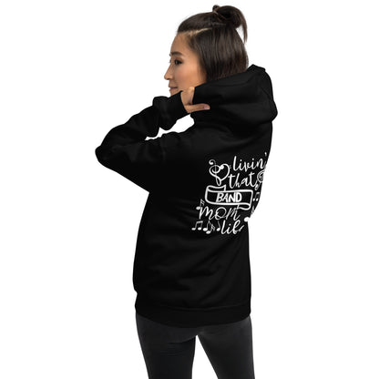 Sudadera con capucha "Livin' That Band Mom Life"