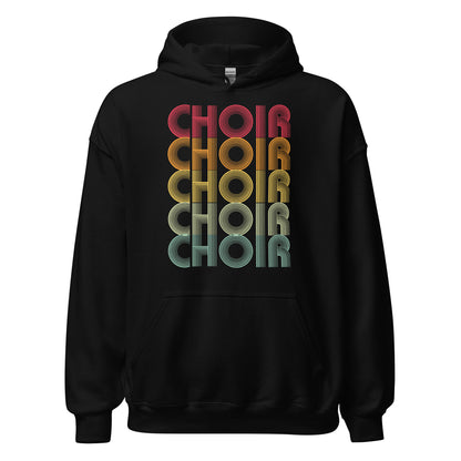Sudadera con capucha retro de coro
