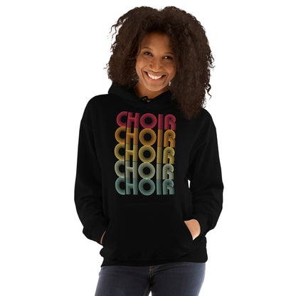 Sudadera con capucha retro de coro