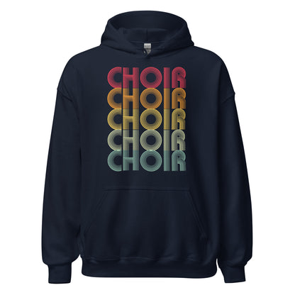 Sudadera con capucha retro de coro