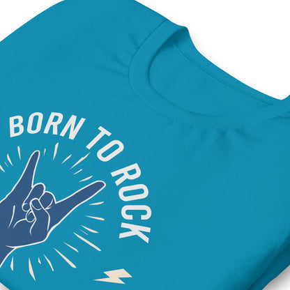Camiseta "Nacido para el rock" - Obligado a trabajar