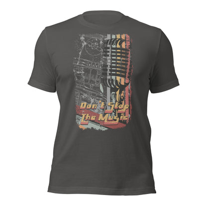 Camiseta retro "No pares la música"