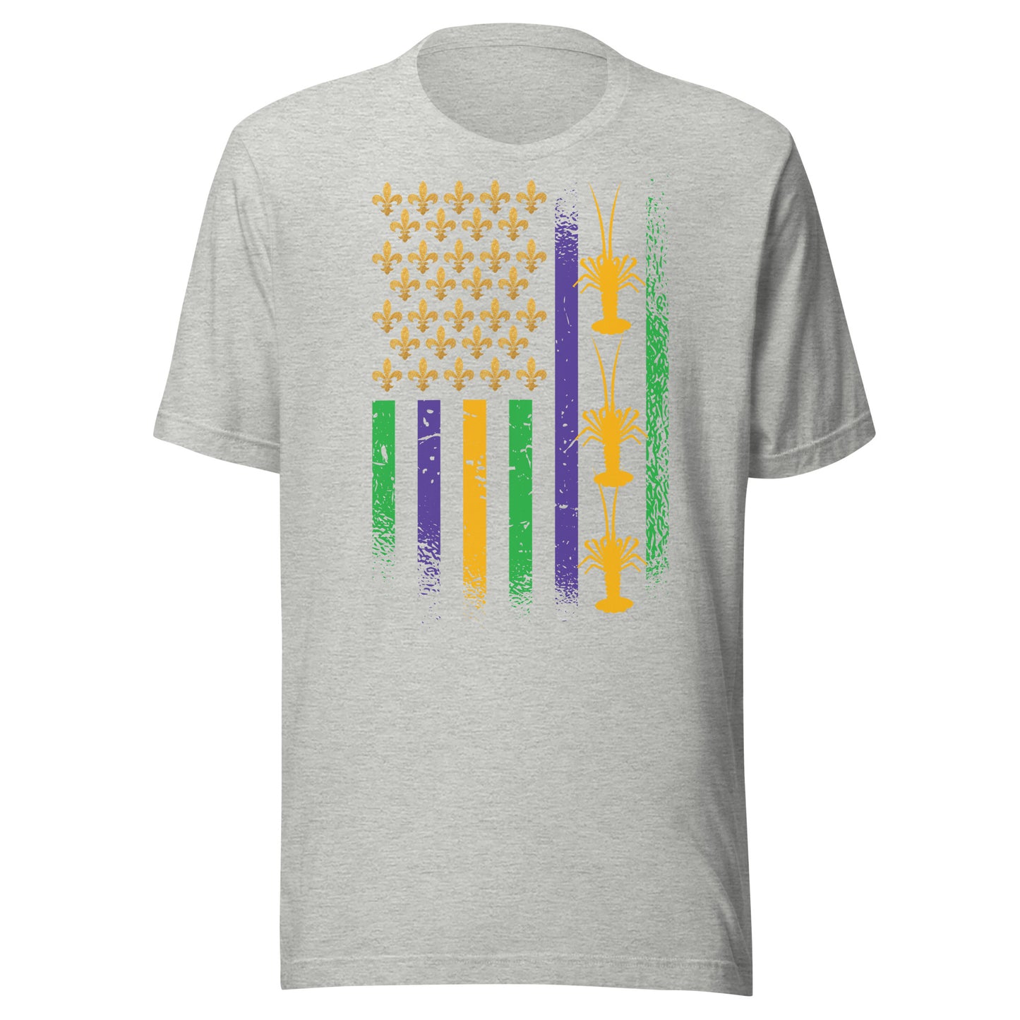 Crawfish Mardi Gras Flag Shirt