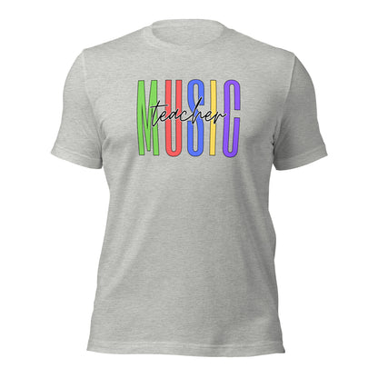 Camiseta de diseño llamativo para profesor de música