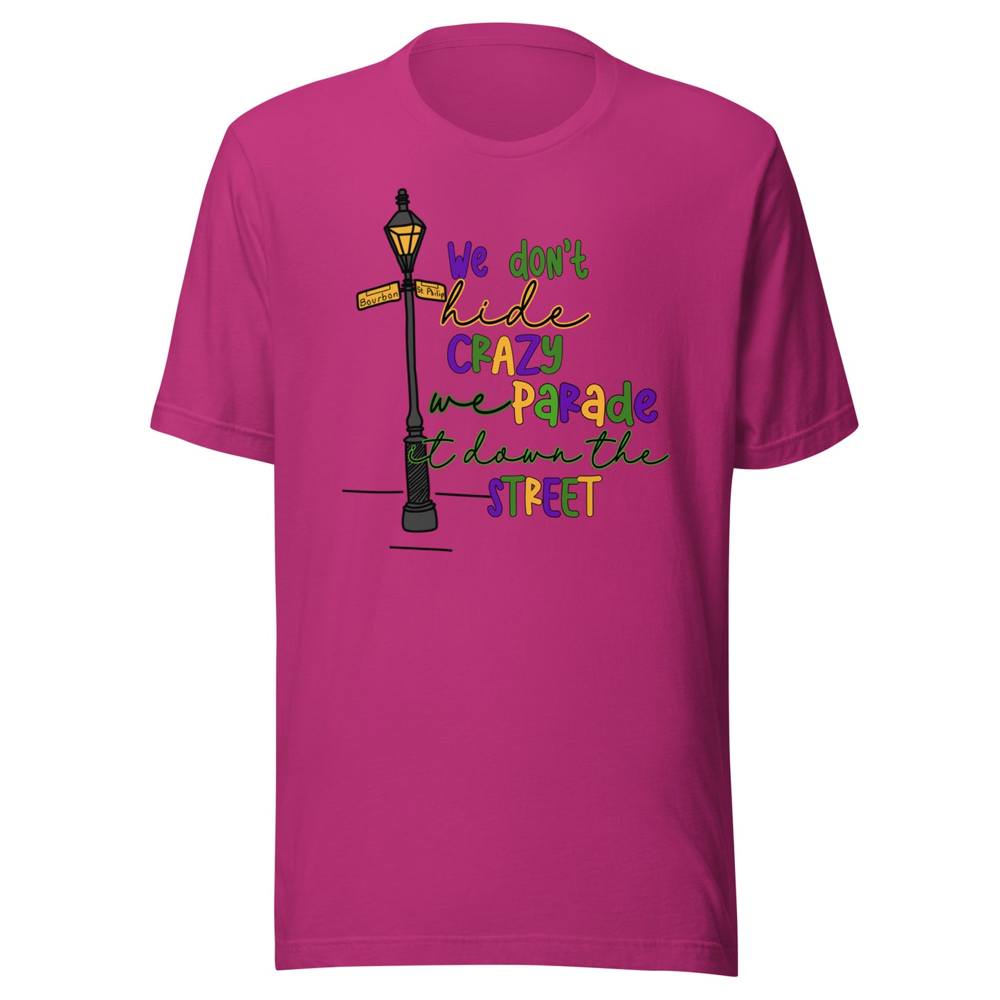 We Don’t Hide Crazy Mardi Gras Shirt