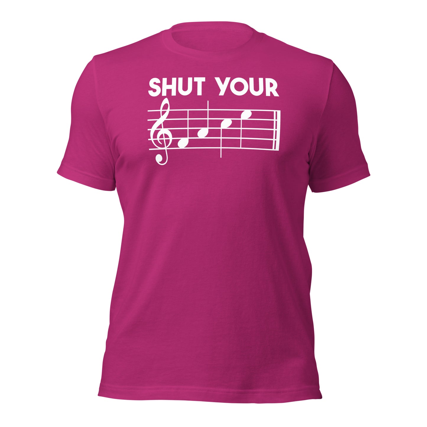 Shut Your FACE Musical Notes Tee