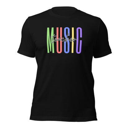 Camiseta de diseño llamativo para profesor de música