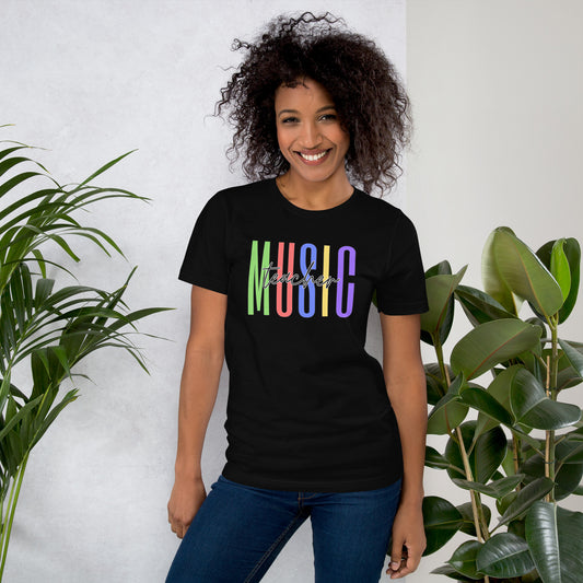Camiseta de diseño llamativo para profesor de música