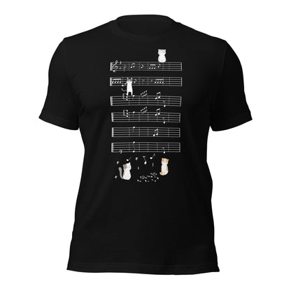 Camiseta de gatitos musicales Naught Playing