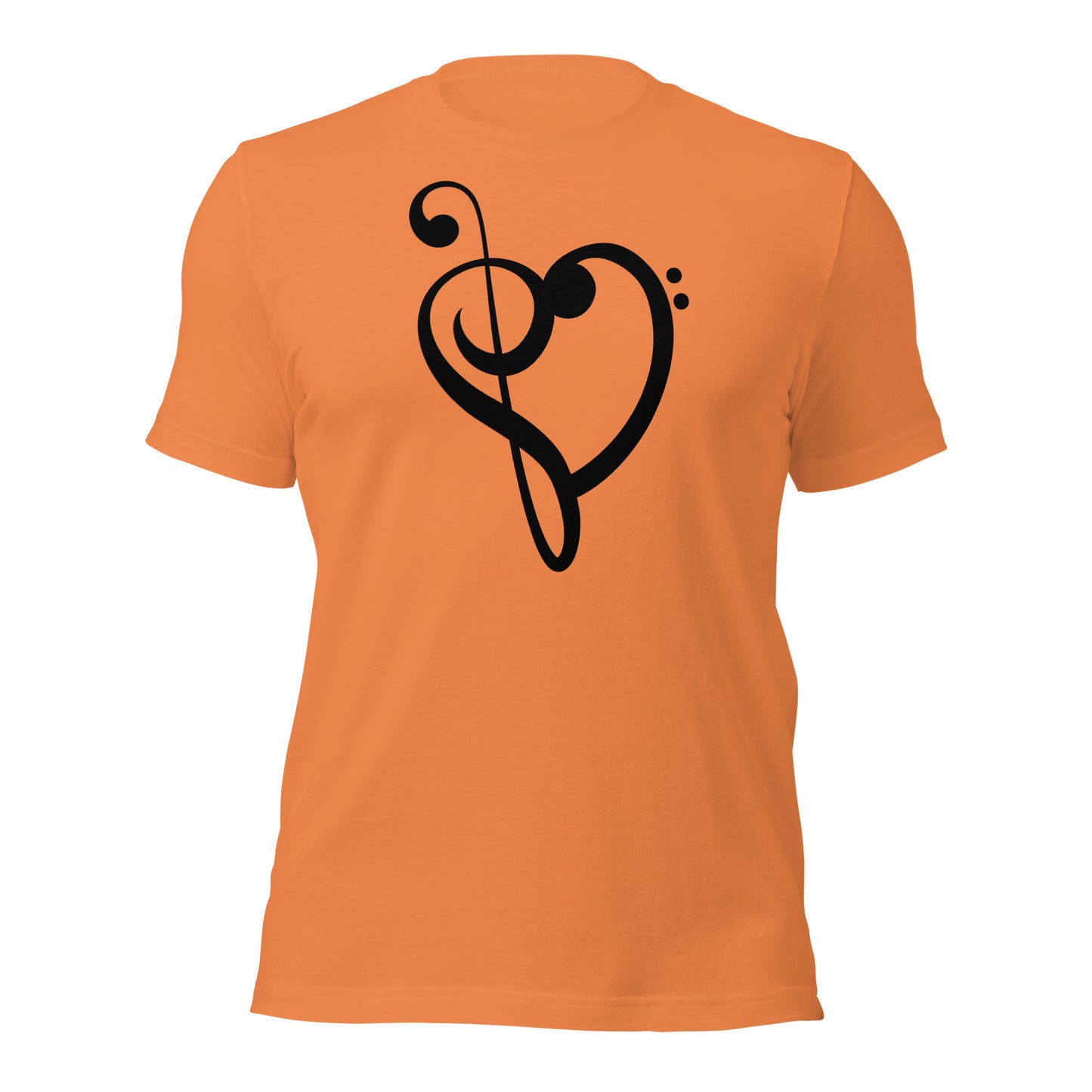 Harmonious Heart: Treble Clef & Bass Clef Shirt